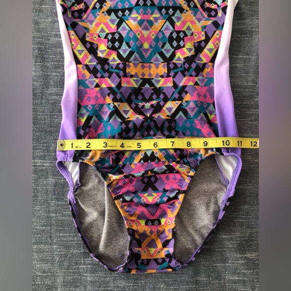 GK Simone Biles Gymnastics Leotard Purple Kaleidoscope AS Adult Small - Picture 10 of 11